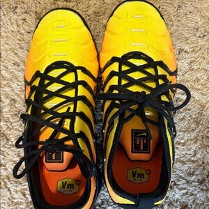 Men's Nike VaporMax Yellow-Orange Athletic Lace-Up Sneakers